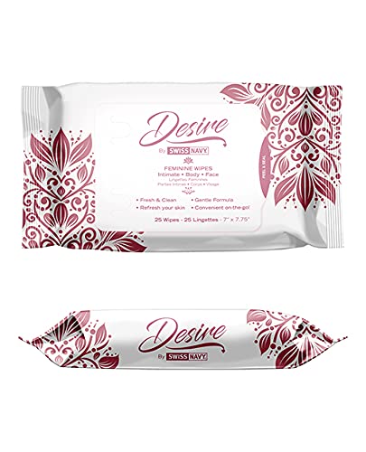 Desire Unscented Feminine Wipes 25Ct/6Ct