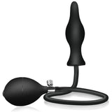 Silicone Expand Inflatable Anal Plug - Body-Safe Medical Grade Waterproof Butt Sex Toy for Male, Female and Beginners (Black Cla