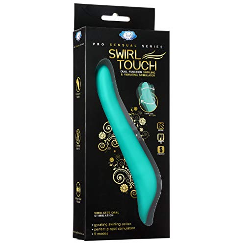 Cloud 9 Novelties Swirl Touch Dual Function Swirling And Vibrating Stimulator (Teal)
