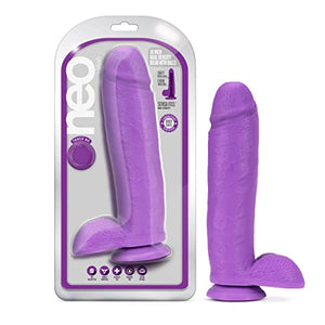 Neo Dual Density Dildo 10In Neon Purple
