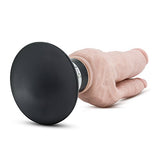 Blush Double Penetration Real Feel Life Like Realistic Vibrating Suction Cup Multi Speed 9 Inch Total Length Dildo Vibrator - Vanilla Beige