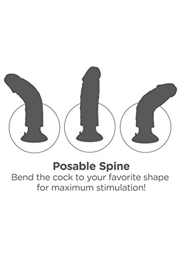 Pipedream Products King Cock 7In Cock With Balls, Flesh, Vibrating