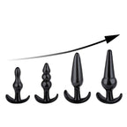Anal Plug Set 4 PCS Training Kit Butt Plug Anus Stimulation Sex Toys for Men Women(Lube Included)