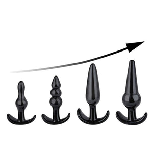 Anal Plug Set 4 PCS Training Kit Butt Plug Anus Stimulation Sex Toys for Men Women(Lube Included)