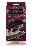 Bondage Couture - Collar And Leash - Black