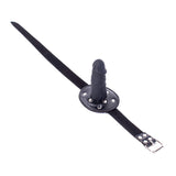 SM Realistic Penis Gag Sex Bondage Mouth Gag with Adjustable Leather Strap for Couple Restraint Set (Length: 10cm, Silver)