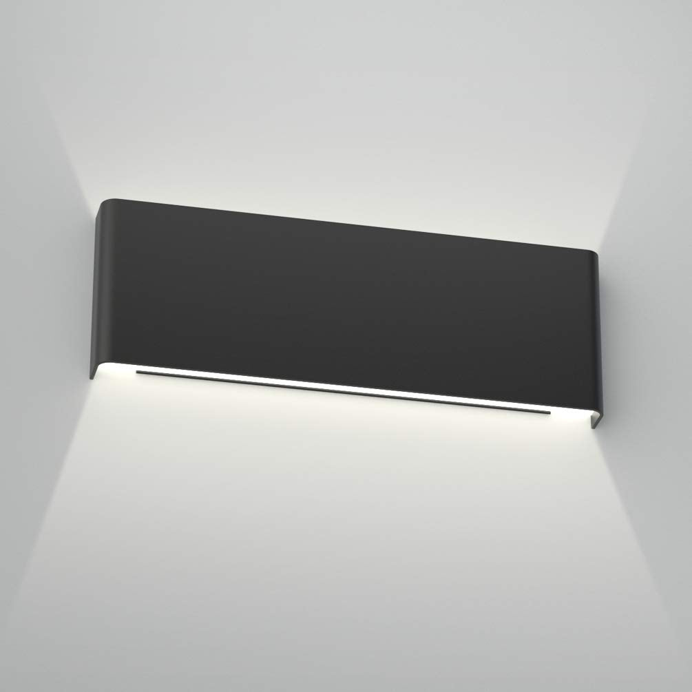 Aipsun 15.8In Black Modern Vanity Light Up And Down Led Vanity Light For Bathroom Wall Lighting Fixtures (White Light 5000K)