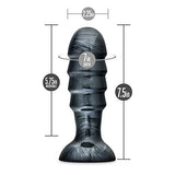 Blush Jet Bruiser  7 12 Inch Oversized Ridged Probe Medium Tapered Ribbed Lock On Harness Compatible Sex Toy For Partner Play