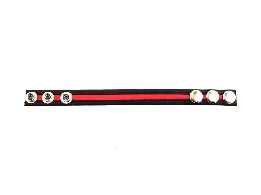Rouge Garments Adult Leather Cockstrap, Black/Red