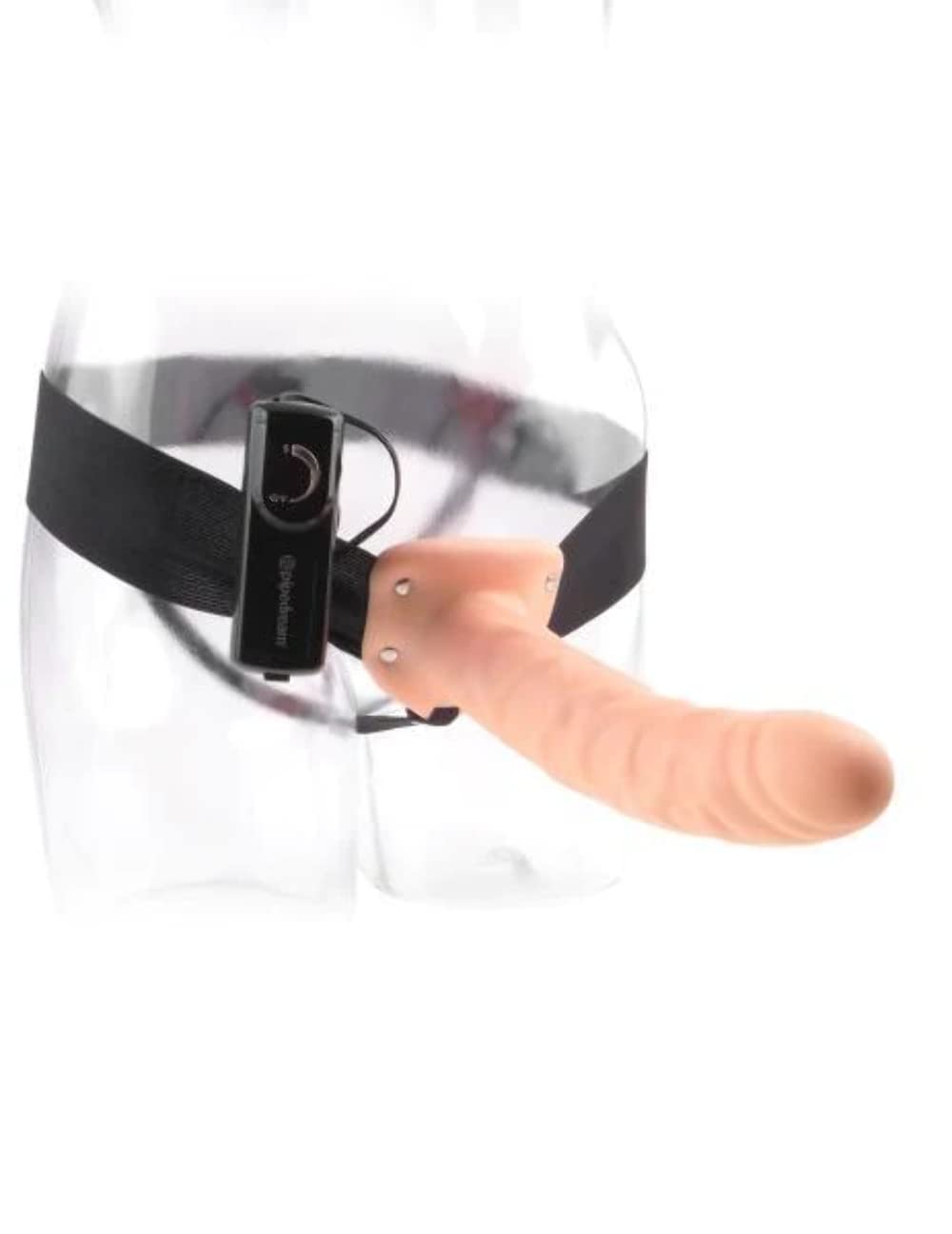 Fetish Fantasy 8 '' Vibrating Hollow Strap-On, Flesh