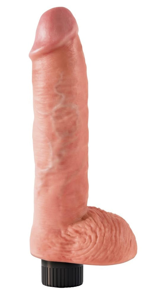 King Cock 10In Vibrating Cock W/Balls Fl