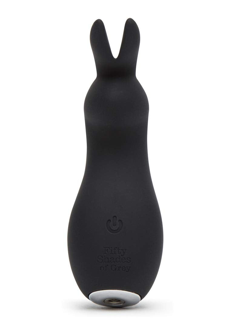 Fifty Shades Of Grey Greedy Girl Black Clitoral Rabbit Vibrator - Rechargeable, Waterproof - Petite Size