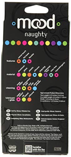 Doc Johnson Mood - Naughty 2 - Silicone Anal Plug - Large - 4.8 In. Long And 1.2 In. Wide - Tapered Base For Comfort Between The Cheeks - Large - Blue