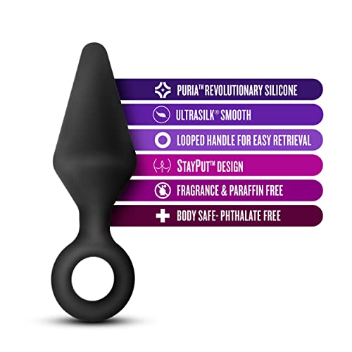 Anal Adventures Platinum Silicone Plug - Tapered For Anal Training - Comfortable Loop Base For Safety Easy Removal And Long Term Wear - Sex Toys For Him Her Couples