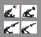 Sex Machine Love Machine With 3.5 Inch Suction Cup Adapter Automatic Thrusting Dildo Machine With 3 Xlr Connector Fucking Machine 8 Attachments For Male And Female