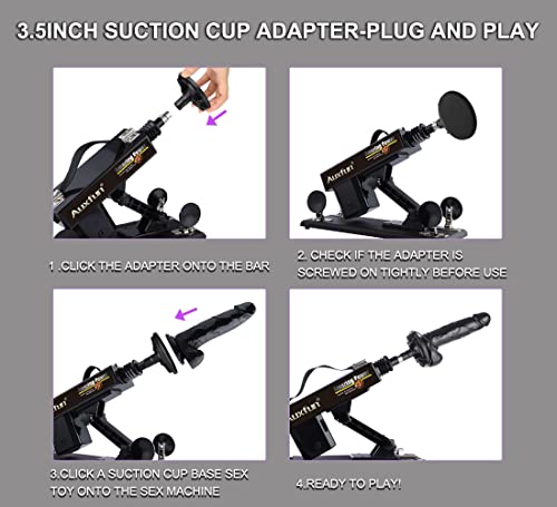 Sex Machine Love Machine With 3.5 Inch Suction Cup Adapter Automatic Thrusting Dildo Machine With 3 Xlr Connector Fucking Machine 8 Attachments For Male And Female