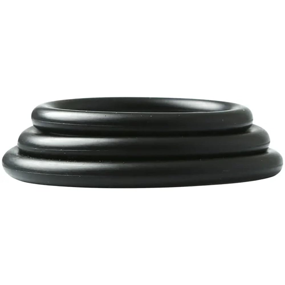 Sex And Mischief Nitrile Cock Ring 3 Pack, Black