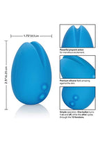 Calexotics Mini Marvels Marvelous Eggciter - Silicone Waterproof Compact Vibrator - 10 Function Rechargeable Vibe - Adult Sex Toy Massager For Couples - Blue