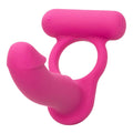 CalExotics Silicone Rechargeable Double Diver - Rechargeable Pleasure Probe Ring - Waterproof Massager Sex Toy for Couples - Pin