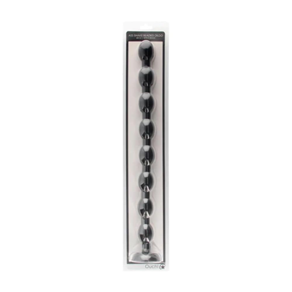 Ouch! Ass Snake Beaded Dildo 19.5In Bk
