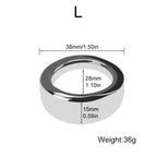 Tabuy Stainless Steel Male Cock Ring Glans Ring Metal Penis Ring Delayed Ejaculation Increase Stimulation Sex Toys for Men (Larg