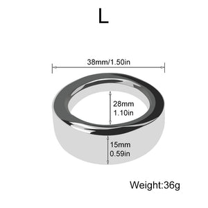 Tabuy Stainless Steel Male Cock Ring Glans Ring Metal Penis Ring Delayed Ejaculation Increase Stimulation Sex Toys for Men (Larg