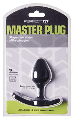 Perfectfit Brand Master Plug, Pfblend, Tpr/Polypropylene, Strap Compatible, Extended Wear, Black, Small Size Range Plug