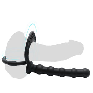 Silicone Anal Plug With Penis Ring,Anal Beads With Cock Ring,Anal Sex Toys,Anal Toys For Men,Women And Beginners,Sex Toy For Vag