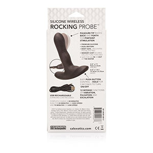 Calexotics Silicone Wireless Rocking Probe - Silicone Vibrator Prostate Anal Plug - Adult Stimulator Fetish Sex Toy For Couples - Black