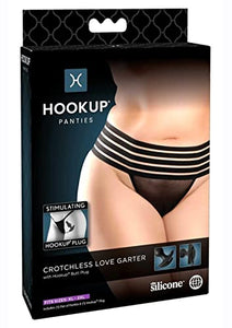 Hookup Crotchless Love Garter Bk Xl-Xxl