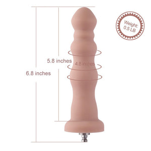 Hismith 7.1 '' Beaded Silicone Anal Dildo for Hismith Premium Sex Machine with KlicLok System, 6.3 '' Insertable Length, Girth 4