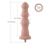 Hismith 7.1 '' Beaded Silicone Anal Dildo for Hismith Premium Sex Machine with KlicLok System, 6.3 '' Insertable Length, Girth 4