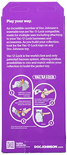 Doc Johnson Vac-U-Lock - The Realistic Cock - Ultraskyn - 8 Inch - F-Machine And Vac-U-Lock Harness Compatible Dildo - Caramel
