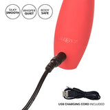 Calexotics Red Hot Flare - 10-Function Waterproof Vibrator - Rechargeable Silicone Compact Teaser Vibe - Adult Sex Massager For