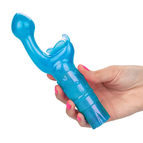Calexotics Original Butterfly Kiss Vibrator - Multi-Speed Waterproof Vibe - Adult Sex Toys For Couples - Clitoral G Spot Massager - Blue