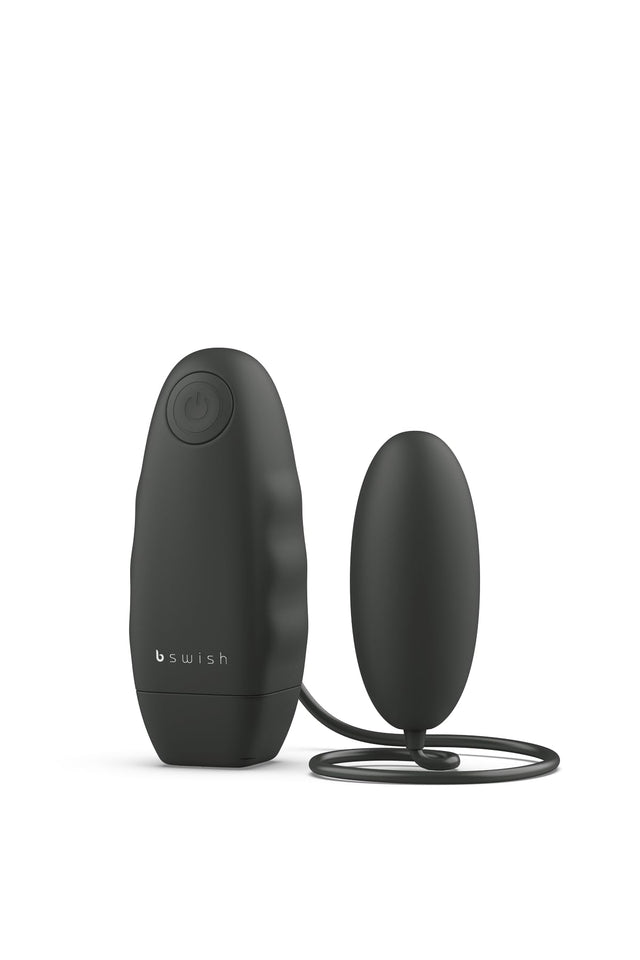 B Swish Bnaughty Classic, Waterproof, Battery Operated, Bullet Remote Massager With 5 Vibration Patterns, Black