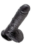 Pipedream King Cock With Balls, Black, 8 Inch