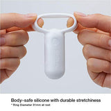 Tenga Smart Vibe Vibrating Ring Rechargeable Dual Partner Stimulating Vibrator Tsv002 Pearl, White, 1 Count