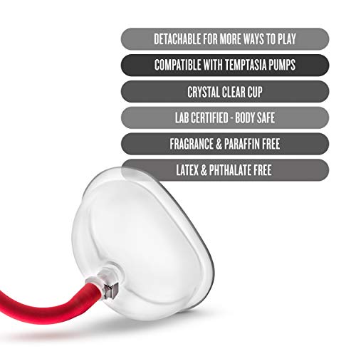 Blush Temptasia 3 Inch Vulva Pump Cup Nterchange System Compatible Customize Your Temptasia Pump Systems - Sexual Enhancing Toy Upgrade For Women - Clear