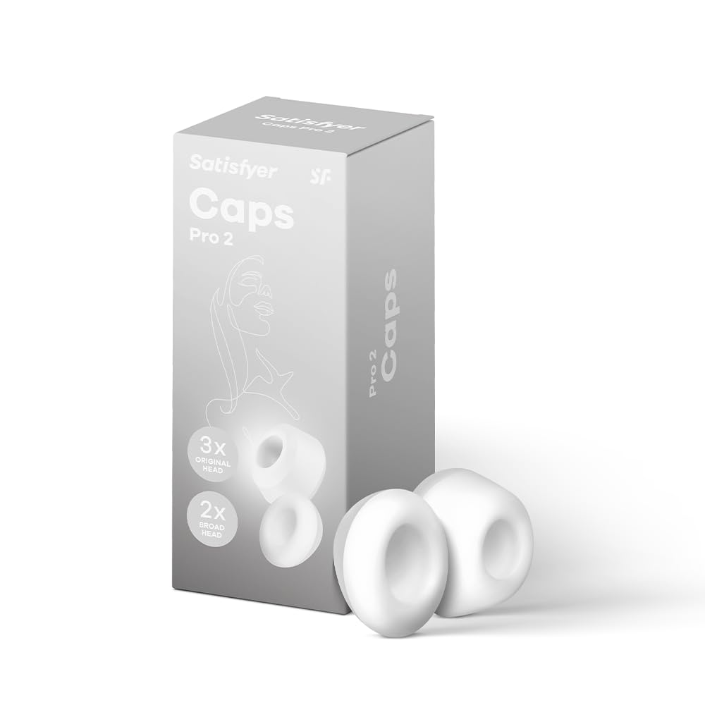 Satisfyer Climax Tips - Pro 2 | Exchangeable Heads | Optimized Form with 2 Sizes | 5-Pack | Waterproof (IPX7) | Skin-Friendly Si