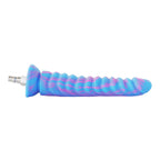 FREDORCH Realistic Silicone Dildo for Sex Machine Vac-U-Lock with Quick Air Connector Device User (Blue, 21.8cm/8.58nch)