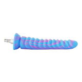 FREDORCH Realistic Silicone Dildo for Sex Machine Vac-U-Lock with Quick Air Connector Device User (Blue, 21.8cm/8.58nch)