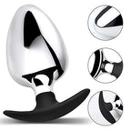 Romi Large Massive Metal Anal Plug Personal Massager For Unisex Provide A Full Feeling Designed For Experienced Or Intermediate Players (Small)