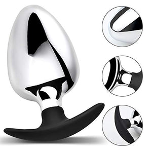 Romi Large Massive Metal Anal Plug Personal Massager For Unisex Provide A Full Feeling Designed For Experienced Or Intermediate Players (Small)