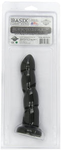 Basix Rubber Works 8-Inch Twist N Shout With Suction Cup Dong Black