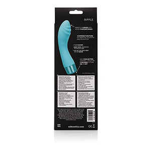 Calexotics Eden Ripple     10 Function Waterproof Silicone Vibrator     Adult Sex Toys For Couples - G Spot Massager     Blue