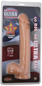 Nasswalk All American Whopper Straight Dong Waterproof, Flesh, 11 Inch