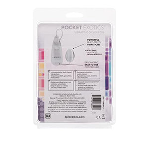 California Exotic Novelties Pocket Exotics Vibrating Silver Egg, Silver