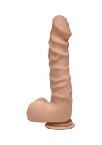 The D Ragin' D 7.5 W/Balls Caramel Tan Dildo ''