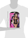 Exposed By Magic Silk-Slashed Mini Dress & G-String, Large/X-Large, Black